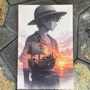 Luffy Thousand sunny - sunset